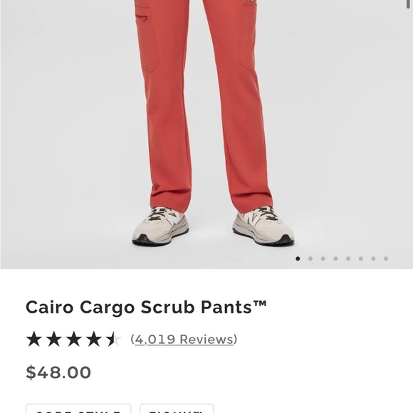 Figs Cairo cargo pants, Leon scrub top. Clay color. - Picture 2 of 2